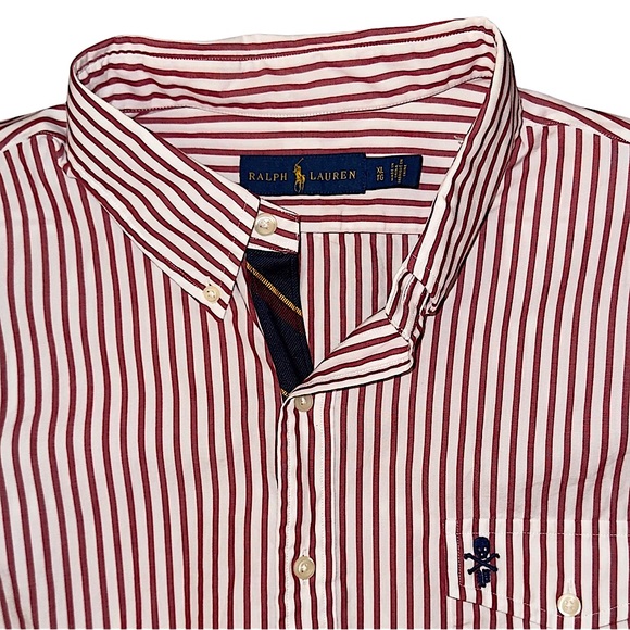 Polo by Ralph Lauren Skull & Bones Boathouse Collection Pinstripe Oxford Shirt - Picture 2 of 12